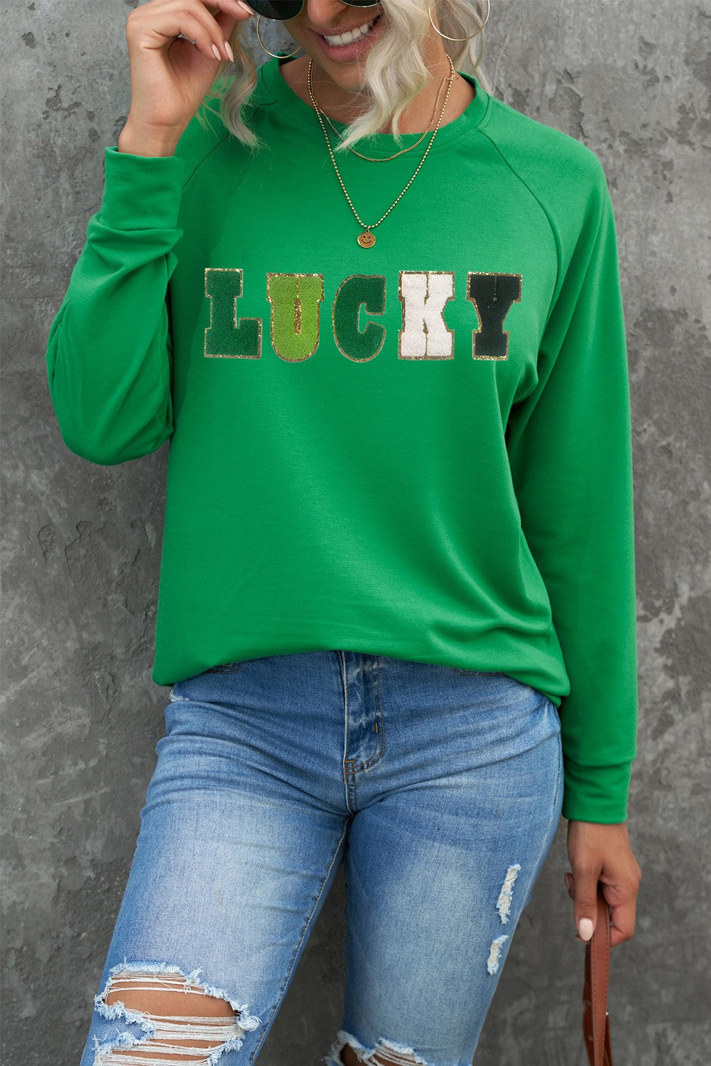 Lucky Embroidered Sweatshirt