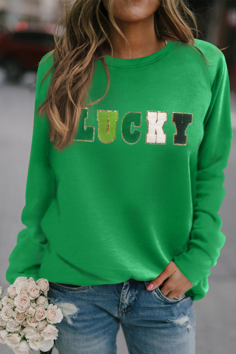 Lucky Embroidered Sweatshirt