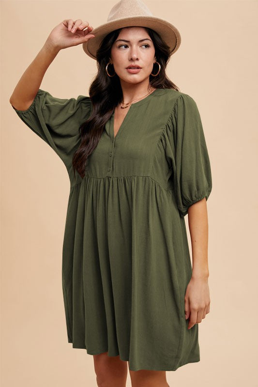 Dolman Sleeve Baby Doll Dress