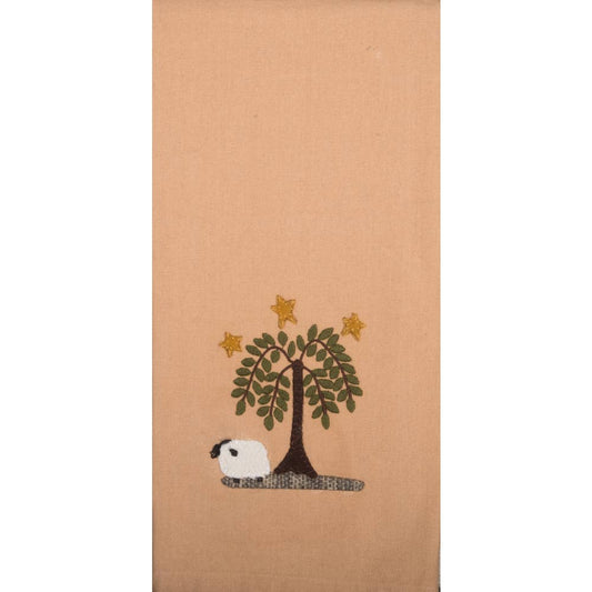 Sheep Willow Towel 18 In x 28 In - Tan - Red Fox Boutique